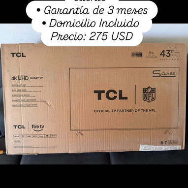 Tv' de 43" LG, TCL, CHALLENGER con soporte - Img 122801000