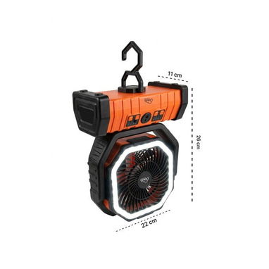 💨Ventilador recargable con luz LED color naranja 🍊 - Img 127973634
