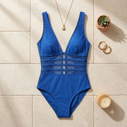 Bañador One-Piece Blue Mesh Talla XS - Img 56991005