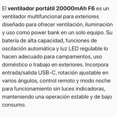 Ventilador recargable 54665384 - Img 109398394