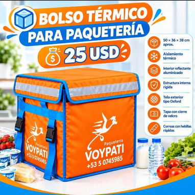 58296067  🧊 BOLSO TÉRMICO PARA PAQUETERÍA 💰 Precio: 25 USD - 7/7