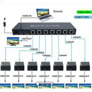 Splitter HDMI//Se utiliza para multiplicar una misma señal con salida HDMI en varias pantallas//Opciones 1x4 y 1x7 - Img 53148144