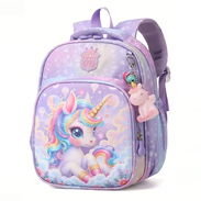 Mochila escolar con estampado de pony y unicornio, moderna para niña - Img 57053624
