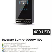 🔥 INVERSOR SUMRY 4000W / 110V🔋 BATERÍAS DE LITIO • PANELES SOLARES - Img 57758169