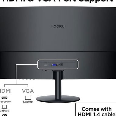 SON BAJO CONSUMO DE ENERGIA!!! Monitores 27 Pulgadas 0km sellados📦 Curvo Full HD 1080P Monitor Panel VA Color Negro - 3/4