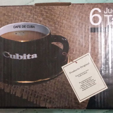 Tasas cubita originales en caja 6 tasas de café y 6 platicos - Img 121896098