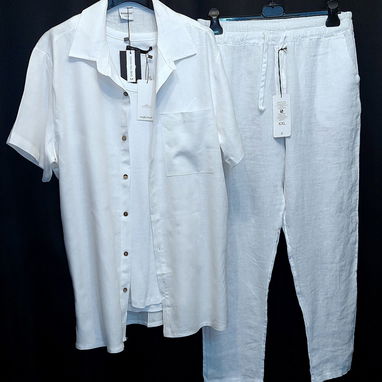 Ropa Blanca.Ropa Básica.Moda Casual. Conjuntos De Lino para Ocasión Revelación de sexo.Bautizo.Graduación 52465450 - Img 99801952