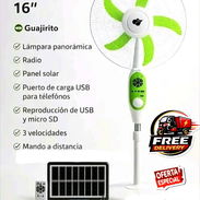 Ventilador recargable con mando, panel solar y otros accesorios - Img 55925533