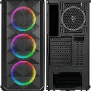 Chasis Rosewill Spectra D100 ATX Mid Tower Gaming PC, Negro, Acero, Vidrio Templado, 4 Ventiladores RGB LED, - Img 55703506