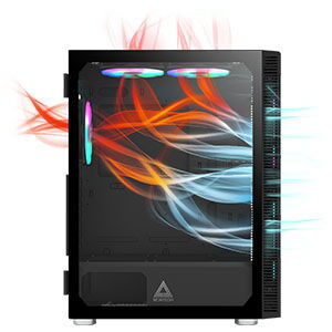 Montech x3 chasis rgb con 6 fanes y lateral de cristal new52815418 - Img 100635473