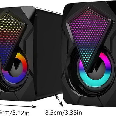 * Bocinas para Computadora con Subwoofer, Luces RGB y Conexión USB - Img 121544891