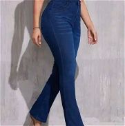Pantalones Acampanados de Cintura Alta Talla para Mujer : - Img 45526407