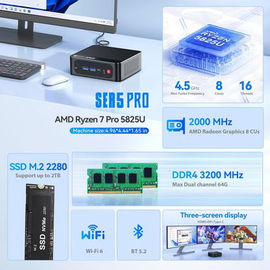 🪷Mini PC BEELINK SER ryzen 7 500SSD/16GB🪷 - Img 106402394