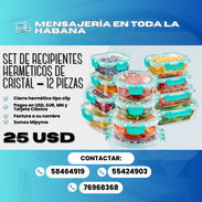 🥗 SET DE RECIPIENTES HERMÉTICOS DE CRISTAL – 12 PIEZAS 💥 💲Precio: 25 USD - Img 57976625