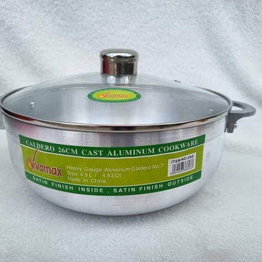 Olla de aluminio con tapa (CV) - Img 117115876