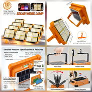 Luz de trabajo LED solar mejorada con gancho magnético - Img 56252965