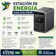 ESTACIÓN DE ENERGÍA. Anker SOLIX S2000 3000W PICO / 1500W NOMINAL / 2010Wh - Img 56869589