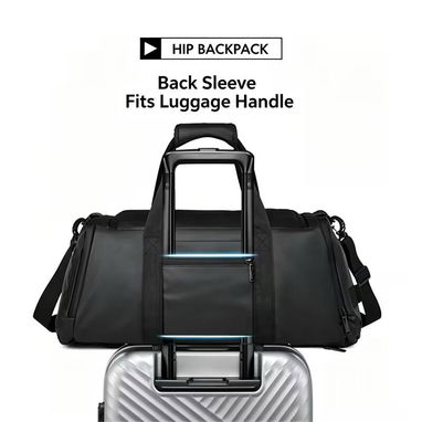 ☎️53544655 🛵 Entrega Disponible ⭐Bolso de Viaje y Deportivo – Gran Capacidad ( Gris y Negro) ⭐ - 2/5