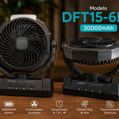 Ventilador recargable 20000mAh, 25000cup - 3/3