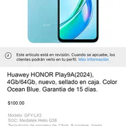 📱Huawey HONOR Play9A (modelo 2024), 4Gb con 64Gb, sellados en su caja, con 15 días de garantía. - Img 51254149