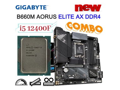 Kit Intel 12th - NEW (b660m Aorus Elite AX D4, i5 12400f, GPU GT 710 y 2x8gb ram disipada) - Img main-image