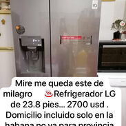 Refrigerador Lg de 23.8pies con mensajeria incluida - Img 45288205