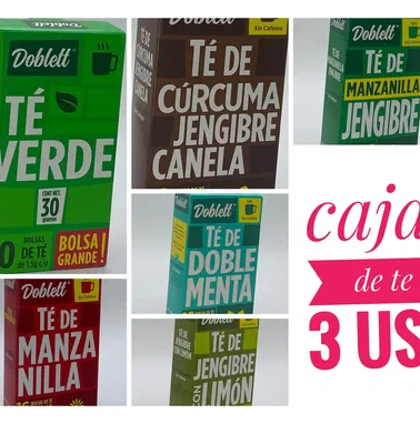 Cajas de te jengibre cúrcuma limón manzanilla canela - Img 64553608