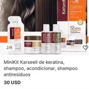 Kit Karseell de keratina, shampoo, acondicionador, shampoo antiresiduos - Img 52071767