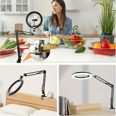 Anillo de Luz LED con Brazo Flexible y Soporte para Teléfono - Img 126199420
