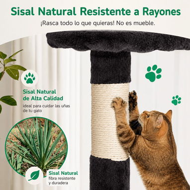 Torre Rascadora Multinivel para Gatos - 4/5