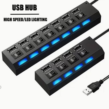 Hub USB 3.0 – 7 Puertos con Switch | videojuegoshabana.com - Img 122583623