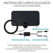 Antena de TV Digital HD 1080P Receptor de Señal de Alta Definición📡 - Img 57513630