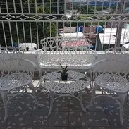 Juego de terraza. Color blanco, aluminio fundido - Img 57537934