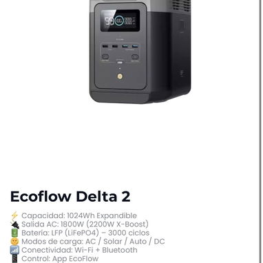 Ecoflow Delta 2/ Delta 3 Classic/ Delta 3/ Delta 3 y 2 Max , Batería Extra de Ecoflow Delta 2 y Delta 3, Inversor 4000w - Img 127525774
