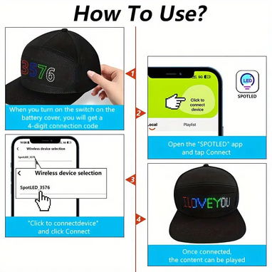 Gorra con Pantalla Editable | Con garantía | videojuegoshabana.com - Img 123000456