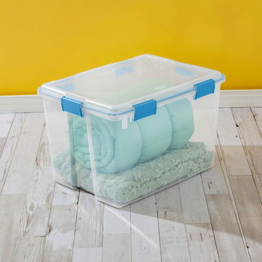 Cajas Sterilite 80 Qt (76 Litros) con Goma Sellada. Transparente, hermetica - 4/4