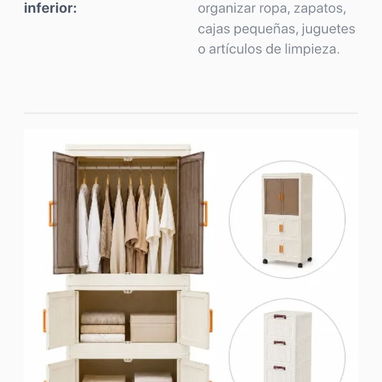 ORGANIZADOR PLÁSTICO TIPO ARMARIO - Img 124489424