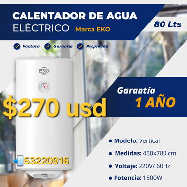 ‼️Calentadores eléctricos 50L y 80L‼️Factura, garantía y opción de mensajería ‼️ - Img 107130994