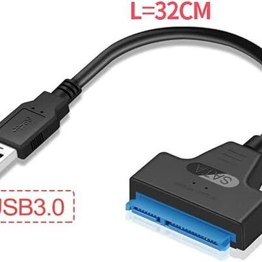 Cable USB Adaptador 3 una USB 3.0 Cable Adaptador USB Soporte de Disco Duro Ssd HDD de 2,5 Pulgadas - 6/7