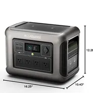 ALLPOWERS R1500 LITE - Estación de Energía Portátil  ✅Capacidad: 1056Wh | Potencia: 1600W ✅Batería LiFePO4 700usd - Img 56936463