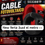 CABLE FOTOVOLTAICO: 100% de cobre bañado con estaño CALIBRE 10 (6mm) a 3usd el metro. - Img 52247912