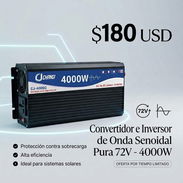 Convertidor de 72V a 100V 4000W Onda Pura. Nuevo - Img 58136093