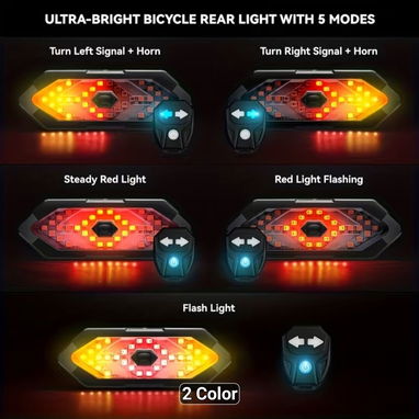 Luz Trasera para Bicicleta, - 4/10