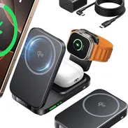 đ CARGADOR INALĂMBRICO INIU 3 EN 1 QI2 15W PLEGABLE PARA IPHONE, APPLE WATCH Y AIRPODS ENVĂO DISPONIBLE + GARANTĂA - Img main-image-55574926