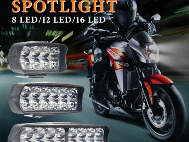Faroles redondos y cuadrados de 16 LED para motos, autos o camiones. También accesorios para bicicletas y motos. - Img 62631645