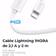 Cable Lightning 1HORA de 2,1 A y 2 m - Img 55366530