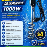 CALENTADOR ELÉCTRICO DE INMERSIÓN 1000W, ENTREGA DE FACTURA PARA SU GARANTÍA. VARIEDAD DE CALENTADORES DE AGUA - Img 57142582