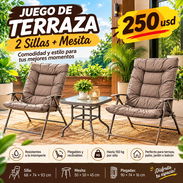 Juego de terraza 2sillas más 1mesita - Img 58152882