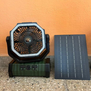 Ventilador recargable F6 20000 maH. 🔋Batería de Litio 💠 Panel Solar de 10W 💠Tiempo de duración: (1ra velo - Img 121325607
