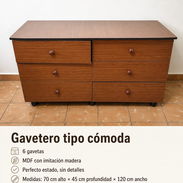 Cómoda grande de seis gavetas prácticamente nueva - VENTA GARAJE ARTICULOS VARIOS - Img 56842889